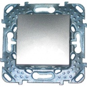 Двухполюсный одноклавишный выключатель  16A  SE Unica Top, алюминий