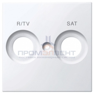 Накладка телевизионной розетки c надписью TV+SAT System M Merten активный белый