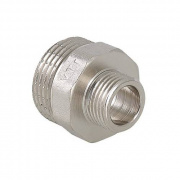 Ниппель редукционный VALTEC VTr.580 - 1/2" x 3/8" (резьбовой, латунь никелированная)