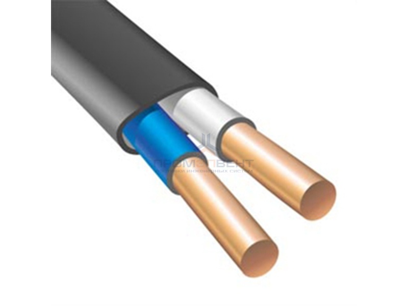 Кабель силовой ВВГнг(А)-LS 2х2,5 плоский ГОСТ 31996 (Электрокабель НН)