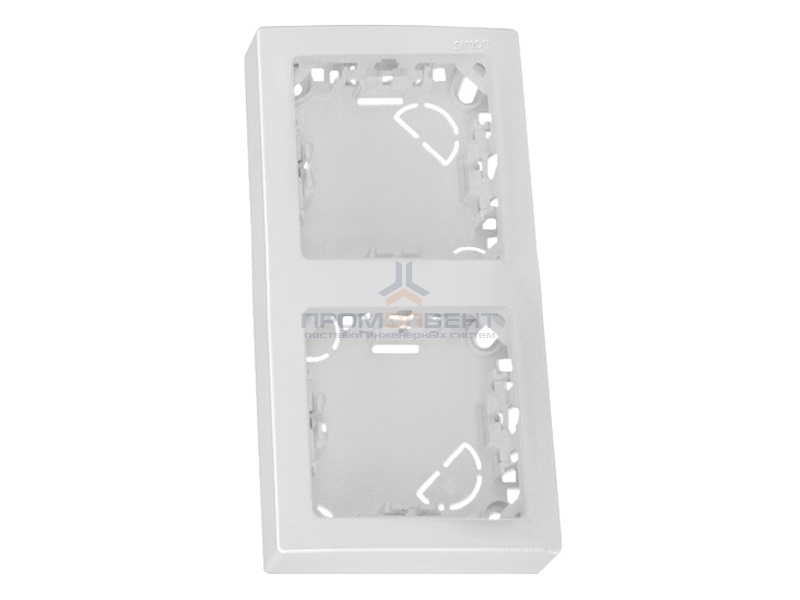 Рамка 2 поста вертикальный 75х146 мм Simon 73 Loft, белый