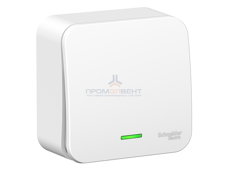 Выключатель 1-клавишный с подсветкой (cх.1) Blanca Schneider Electric 10А 250В белый