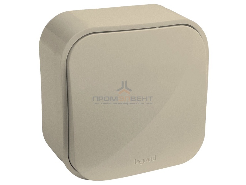 Выключатель кнопочный Legrand Quteo слоновая кость [уп 20шт]