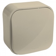 Выключатель кнопочный Legrand Quteo слоновая кость [уп 20шт]