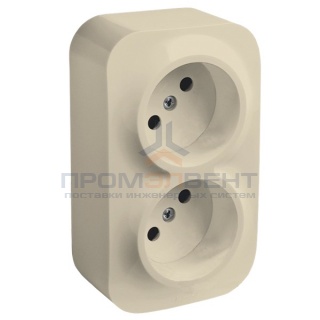 Розетка двойная Legrand Quteo без заземления слоновая кость [уп 10шт]