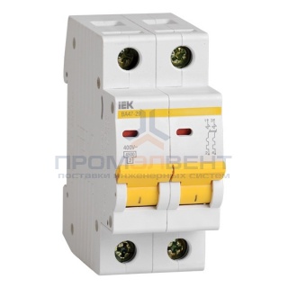 Автоматический выключатель ВА47-29 2Р 3А 4,5кА характеристика D ИЭК (автомат)