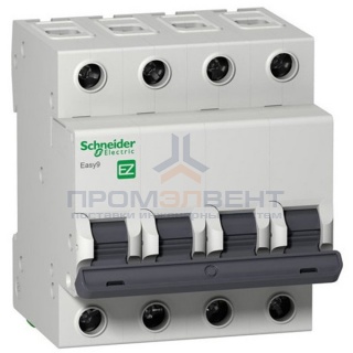 Автоматический выключатель Schneider Electric EASY 9 4П 20А С 4,5кА 400В (автомат)