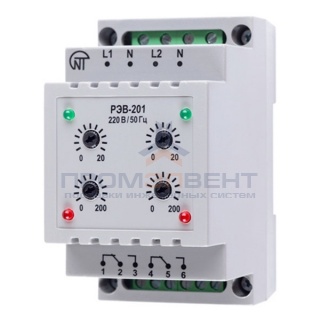 Реле времени РЭВ-201-5  10 - 30 - 10с  220В на DIN-рейку